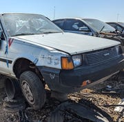 1984 toyota corolla diesel sedan in colorado wrecking yard