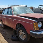 1975 volvo 244 dl in colorado junkyard