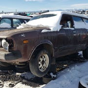 1978 subaru leone wagon in colorado junkyard