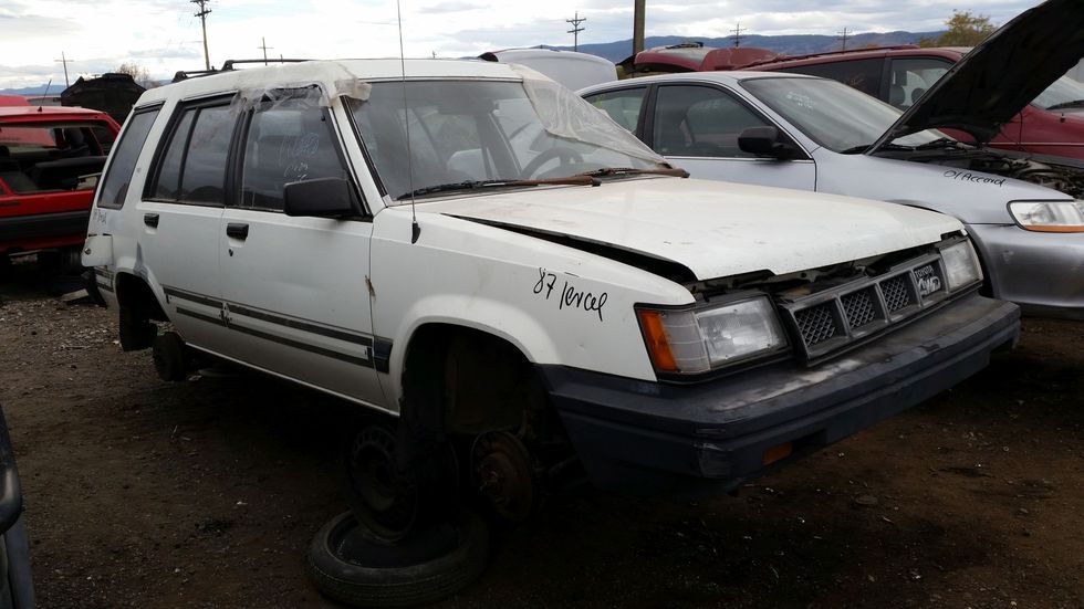 1987 toyota tercel 4wd wagon in colorado junkyard