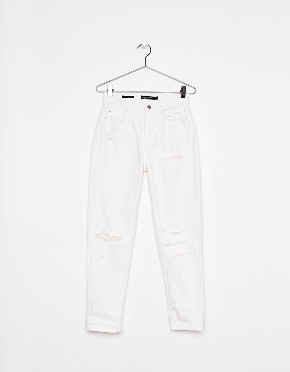 White, Clothing, Trousers, Active pants, Jeans, Sleeve, Sportswear, Denim, Clothes hanger, 