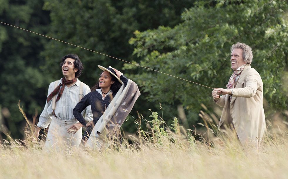 dev patel, rosalind eleazar and hugh laurie in the film the personal history of david copperfield photo by dean rogers © 2019 twentieth century fox film corporation all rights reserved