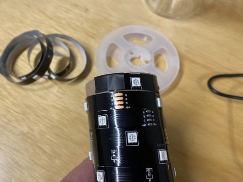 secure the end of the led strip with tape