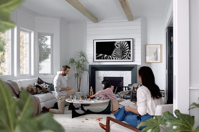 Samsung Frame TV in soggiorno