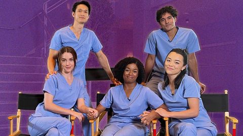 preview for On Set With the 5 New Interns of Grey's Anatomy