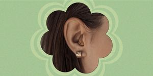 illustration of woman's ear with hearing aid