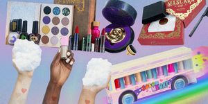 collage of toy makeup products