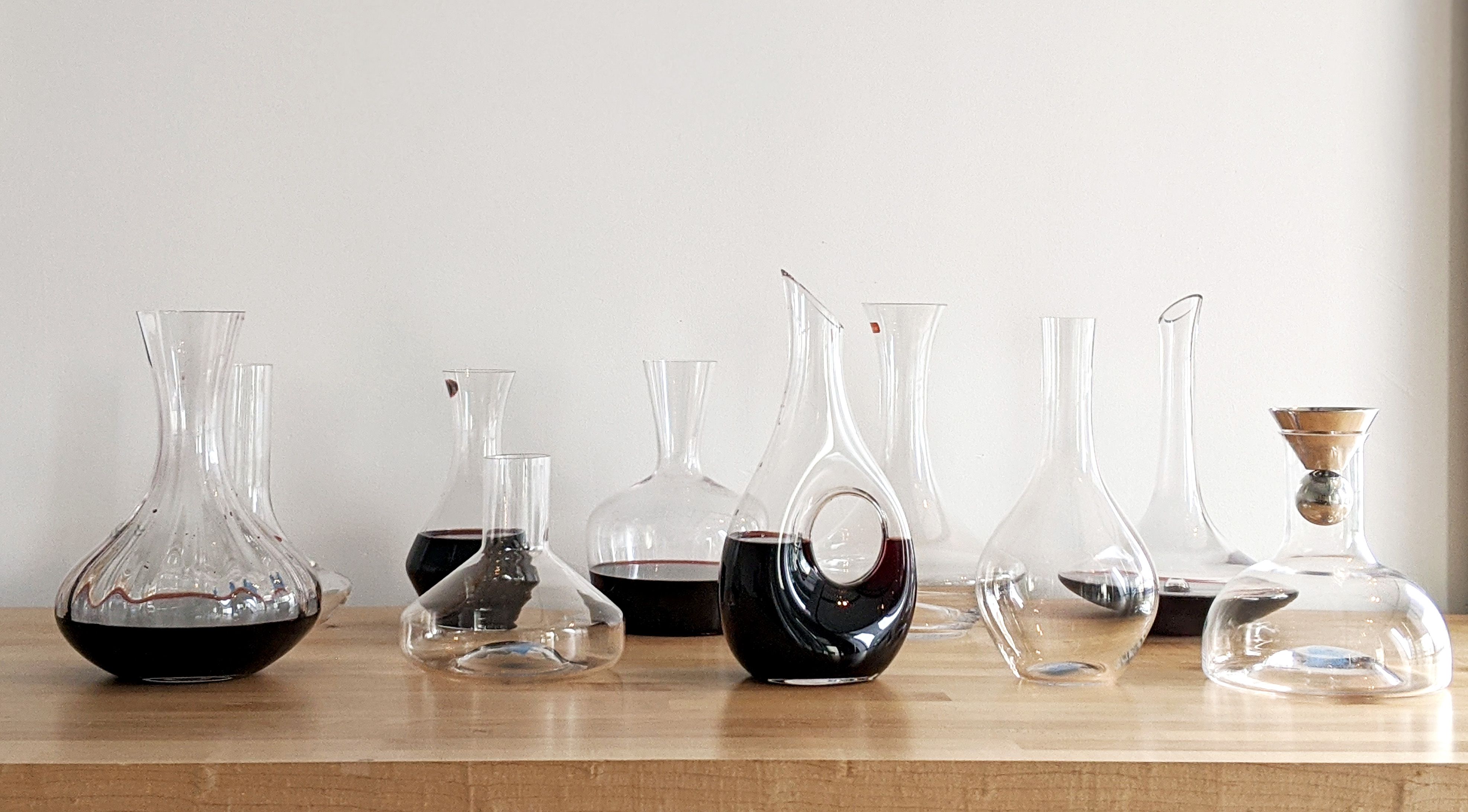 Glass Decanter And Wood Base | Riverbend Home