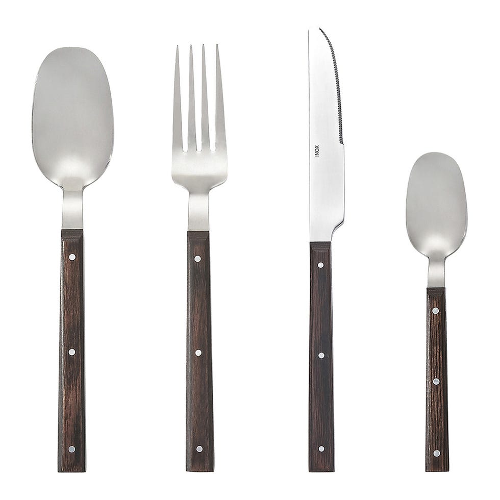 Cutlery, Tableware, Fork, Table knife, Kitchen utensil, Spoon, Household silver, Tool, Steel, Metal, 