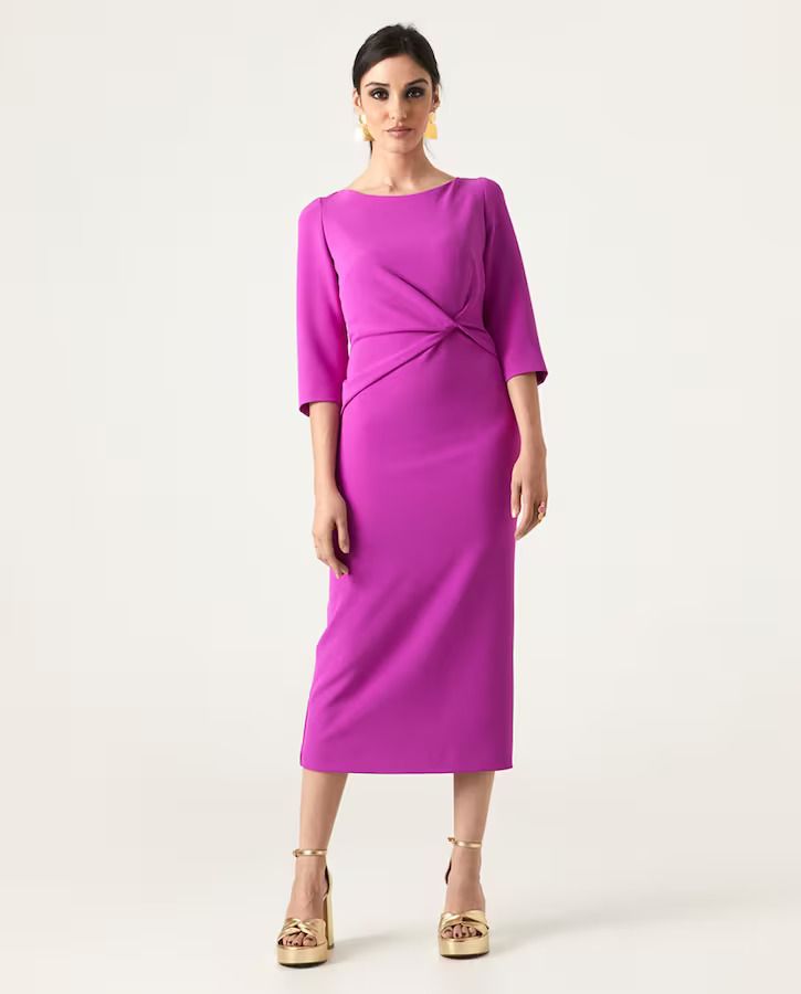 a person in a purple dress