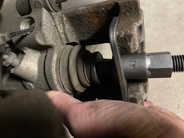 Retract a Rear Brake Caliper Piston How to Fix Brakes on a Car