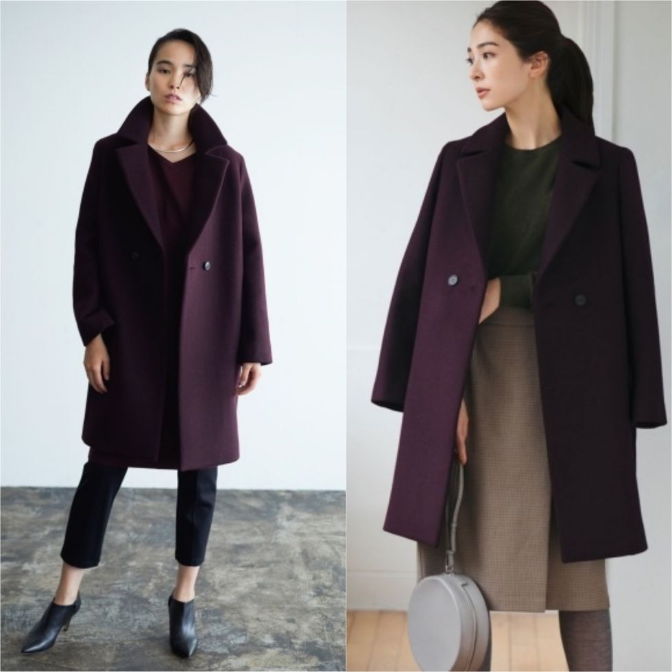 Clothing, Outerwear, Coat, Overcoat, Purple, Duster, Fashion, Sleeve, Trench coat, Costume, 