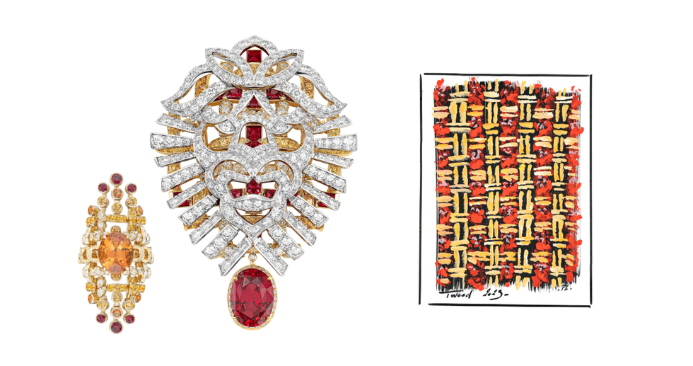《tweed de chanel》頂級珠寶系列今年高達60多件的全新作品，自信到不需要展示任何布料，這些珠寶就足以成為斜紋軟呢本身