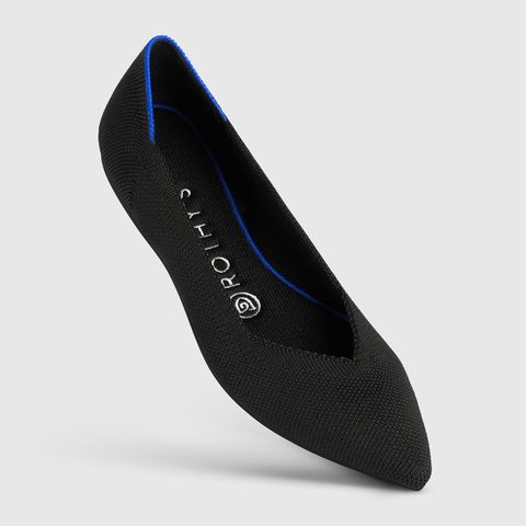Rothy's The Point Solid Black Flat