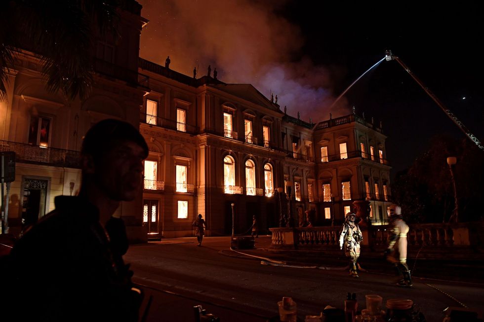 Het Museu Nacional van Brazili in Rio de Janeiro werd op 2 september 2018 door een enorme vuurzee verwoest