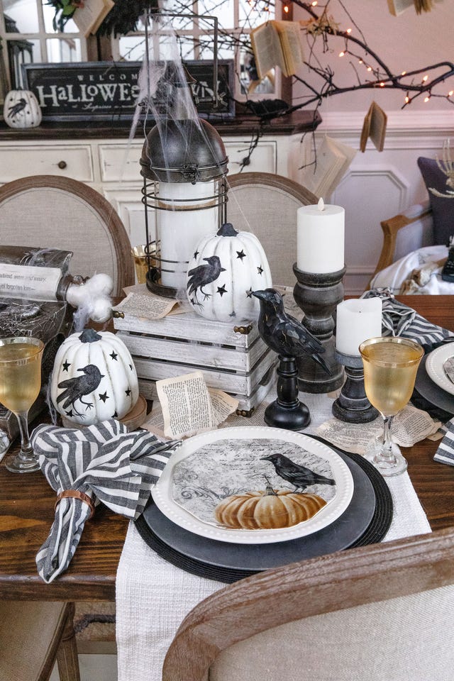 This Edgar Allen Poe-Themed Tablescape Is Perfect for Halloween