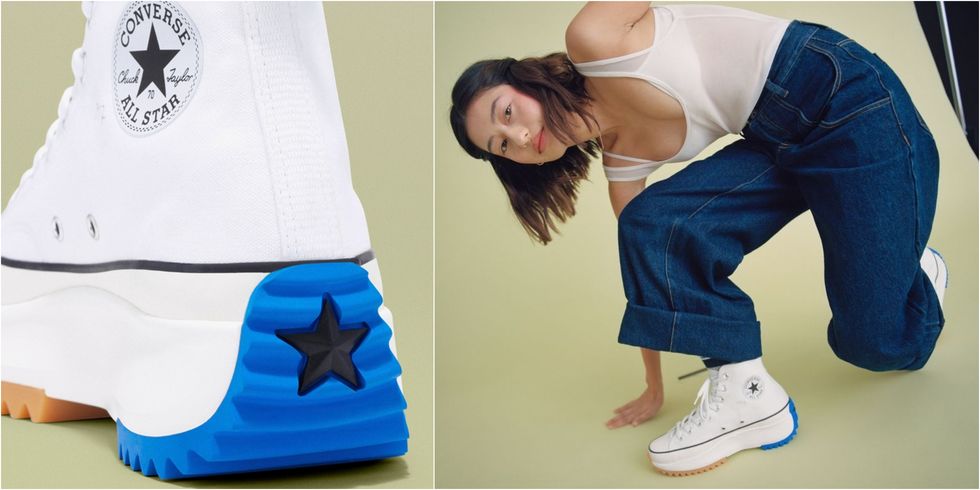 Blue, Footwear, White, Shoe, Electric blue, Joint, Plimsoll shoe, Leg, Sneakers, Sportswear, 