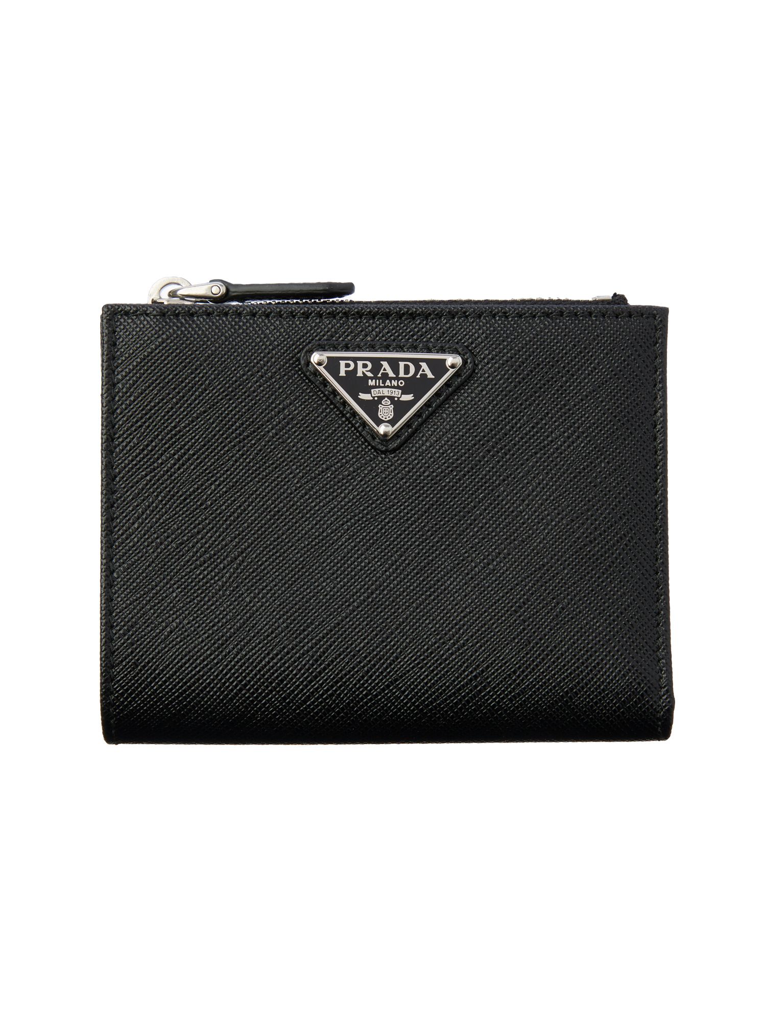 毎日身につけたい【PRADA】Small leather 財布 Black Small Saffiano Leather Wallet | PRADA