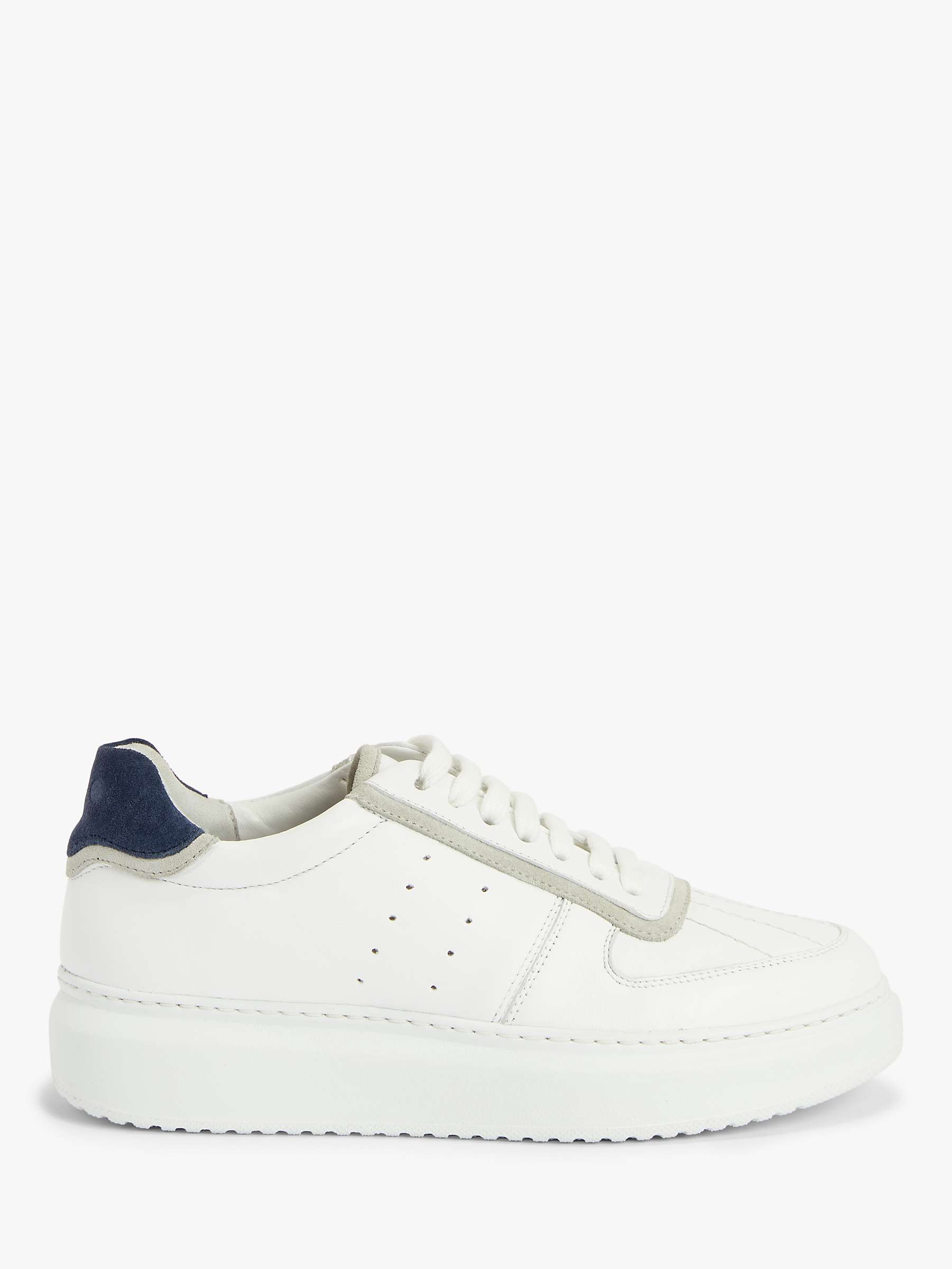 kin elton leather stitch detail flatform trainers