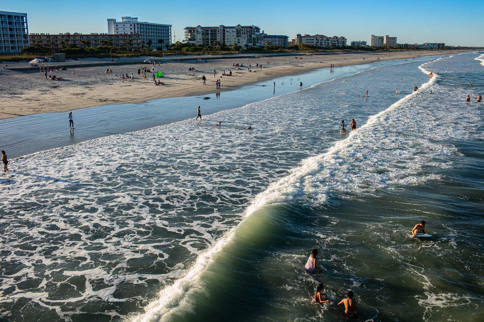 De Cocoa Beach aan de Space Coast op de foto in juni 2019