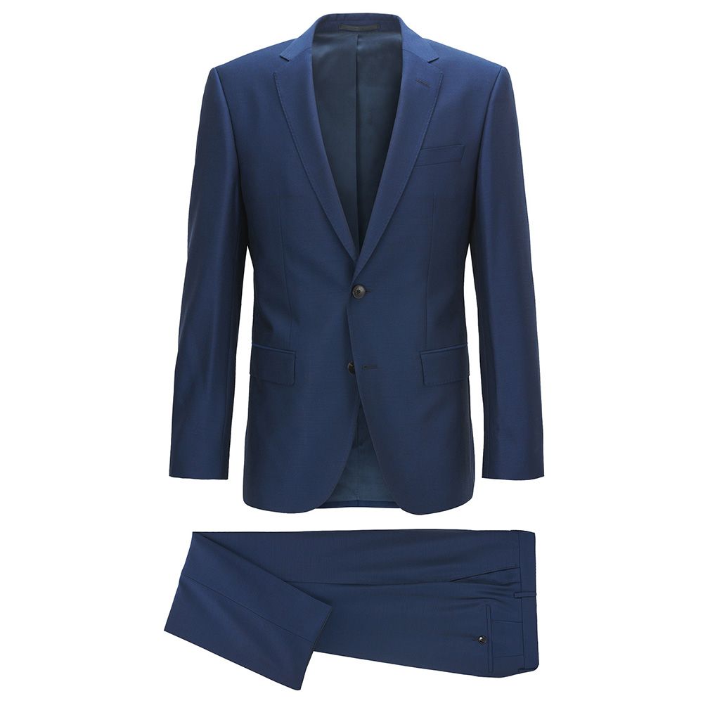 Suit, Clothing, Formal wear, Blue, Outerwear, Blazer, Tuxedo, Button, Jacket, Collar, 