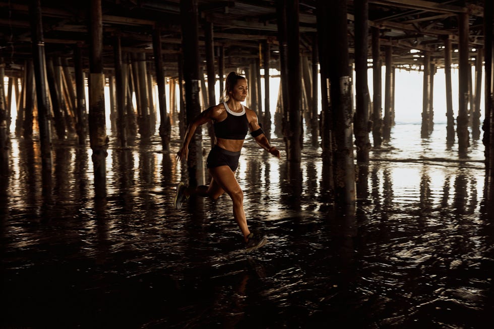 Water, Reflection, Fun, Tree, Human body, Leg, Muscle, Sea, Photography, Vacation, 