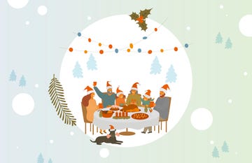 Christmas scenes illustrations