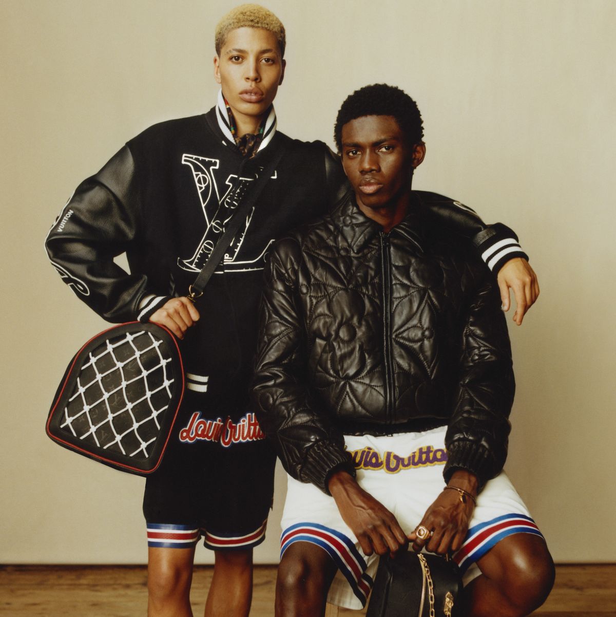 Louis Vuitton x NBA Leather Basketball Jacket - Black