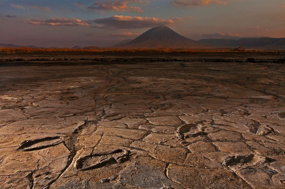 A party of more than a dozen adults and adolescents left footprints in volcanic ash at Tanzanias Engare Sero site between 5000 and 19000 years ago