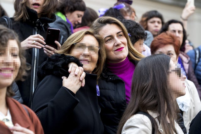 CARLOTA CORREDERA ASISTE A LA CONCENTRACION DE PERIODISTAS POR EL DIA DE LA MUJER EN MADRID