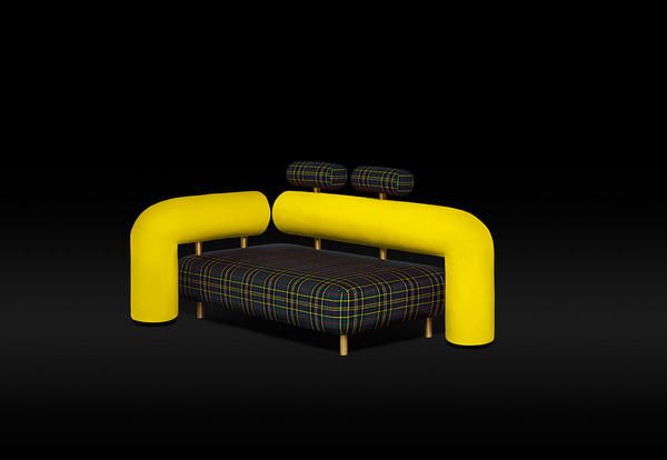 Yellow, Furniture, Design, Architecture, Couch, Table, 