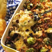 cheesy bacon brussels sprout gratin for kerrygold