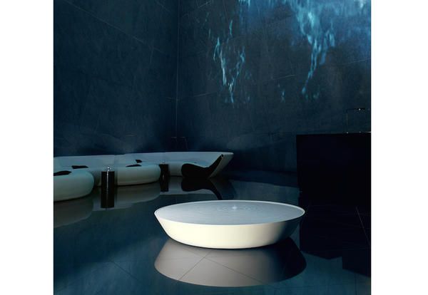 Room, Ceramic, Interior design, Bathroom, Bathroom sink, Turquoise, Tile, Bidet, Plumbing fixture, Table, 