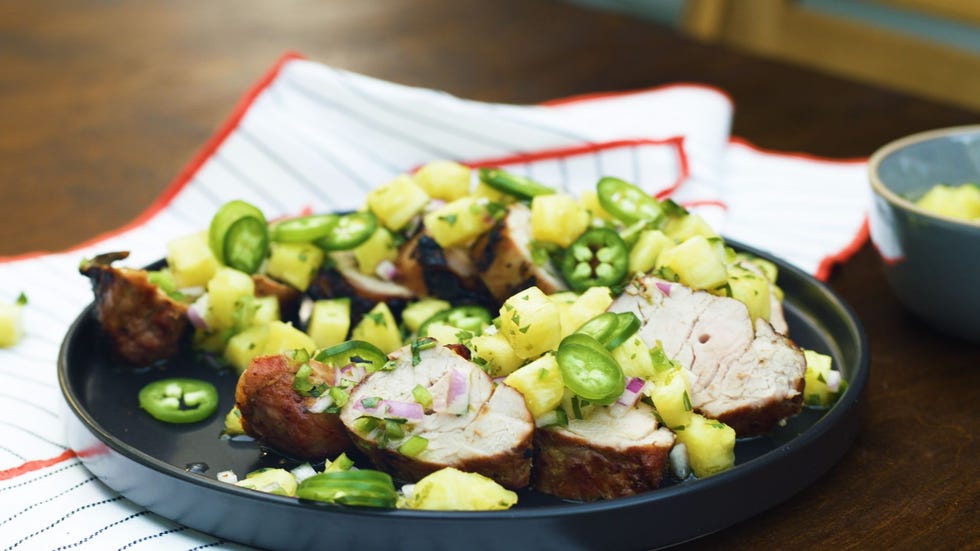 pineapple jalapeño grilled pork tenderloin