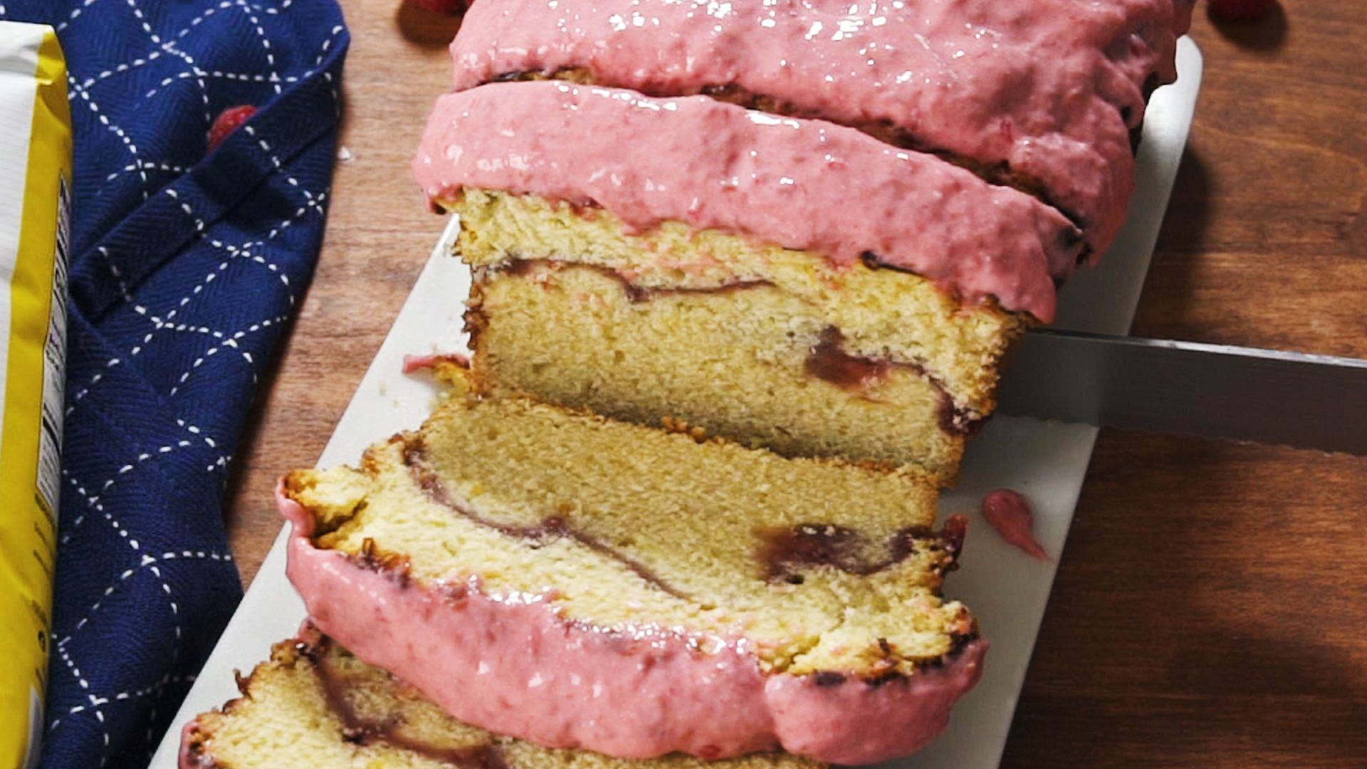 White Chocolate Raspberry Loaf Cake - Delicious Little Bites