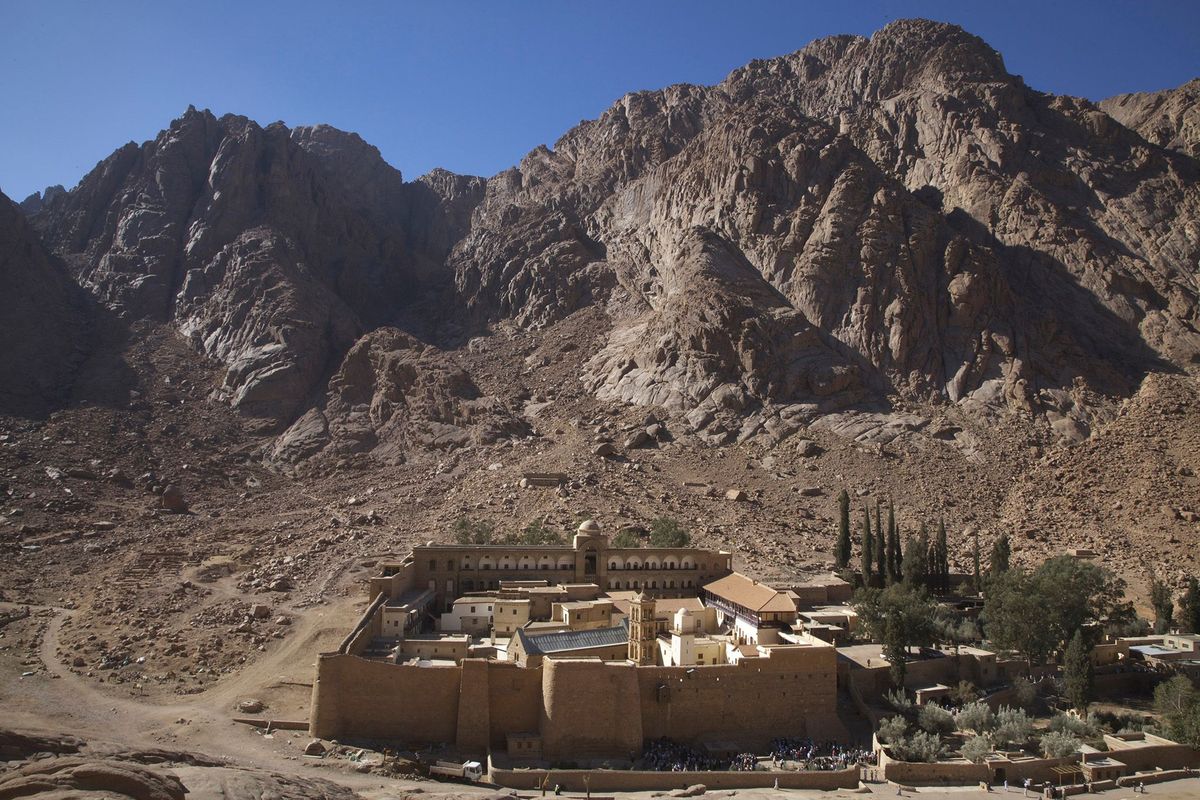 De tekst werd ontdekt in het Sinaklooster Katharinaklooster op het schiereiland Sina in het noordoosten van Egypte