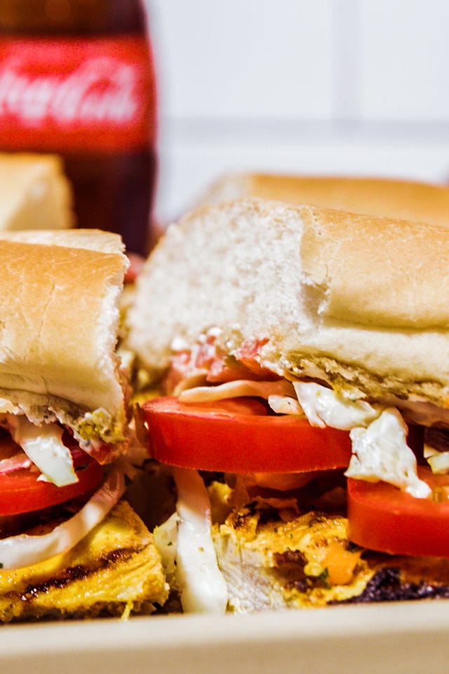 This is an image tandoori chimi sandwich