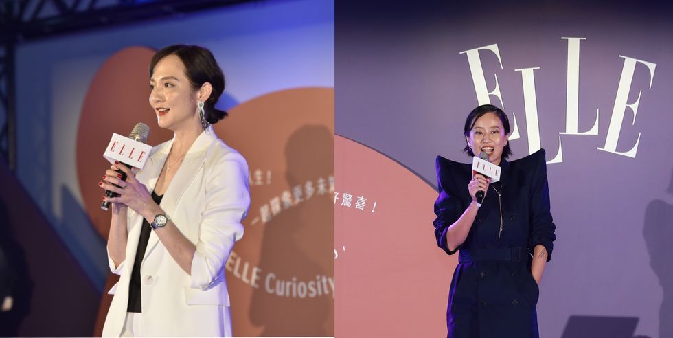 （左起）台灣赫斯特媒體營運長暨發行人 ellen 致詞、elle 總編輯 bonnie 介紹 elle 好奇心俱樂部。