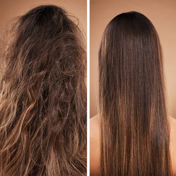 comparison of frizzy and sleek hair textures