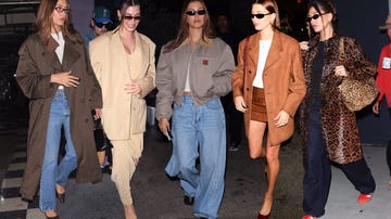 group of women in fashionable outfits on a night out