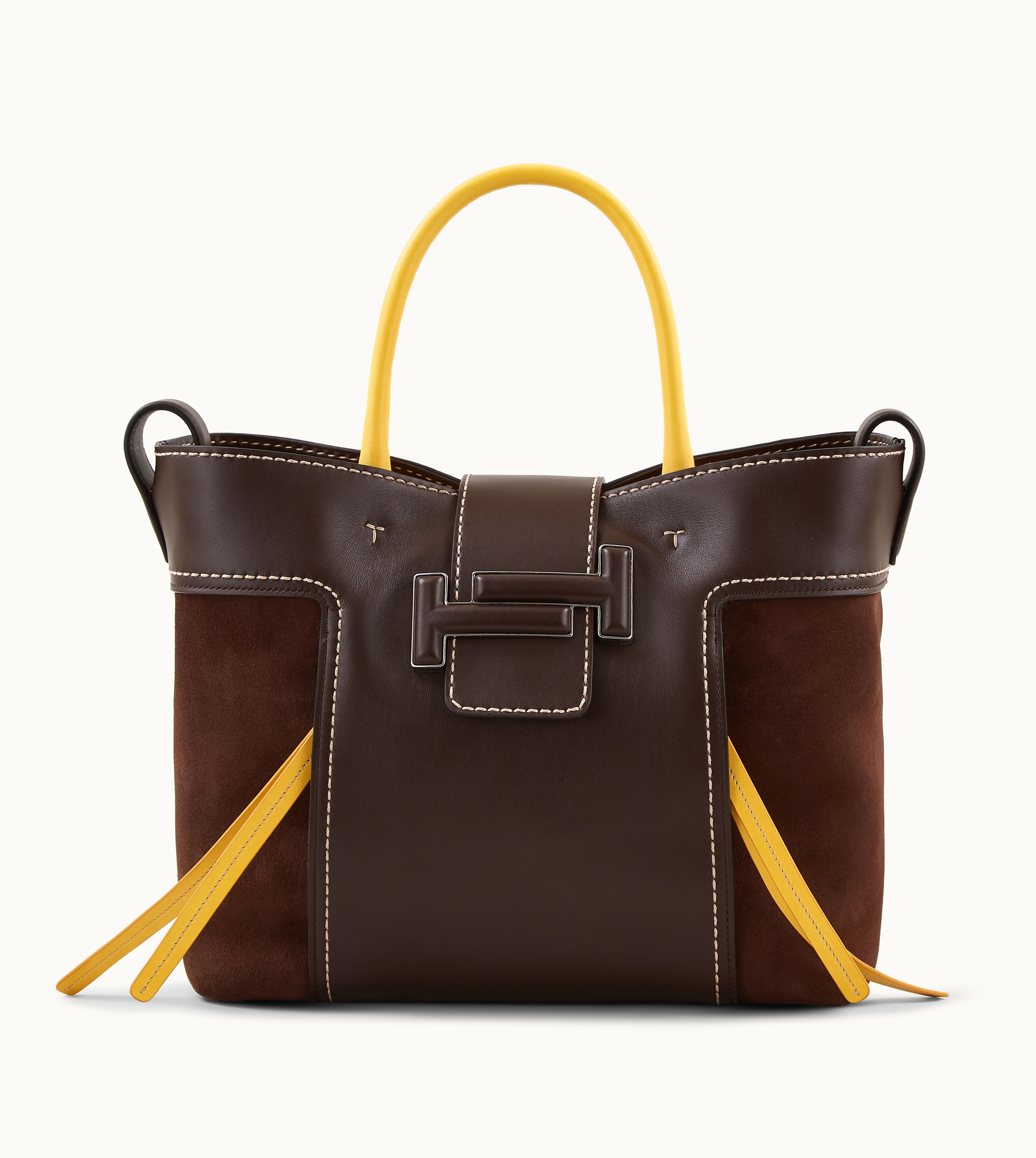 Handbag, Bag, Leather, Fashion accessory, Brown, Yellow, Product, Tote bag, Shoulder bag, Material property, 