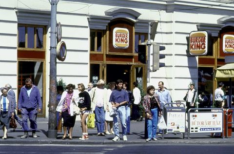 with foot traffic all day, burger king was quite the food spot seen here in 1994
