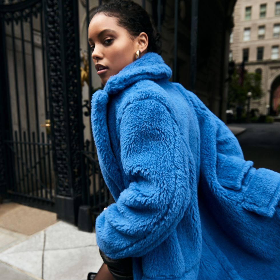How to Style a Colorful Winter Coat - Max Mara Teddy Coat