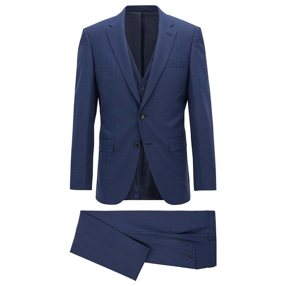 Suit, Clothing, Formal wear, Outerwear, Blazer, Blue, Tuxedo, Button, Jacket, Collar, 