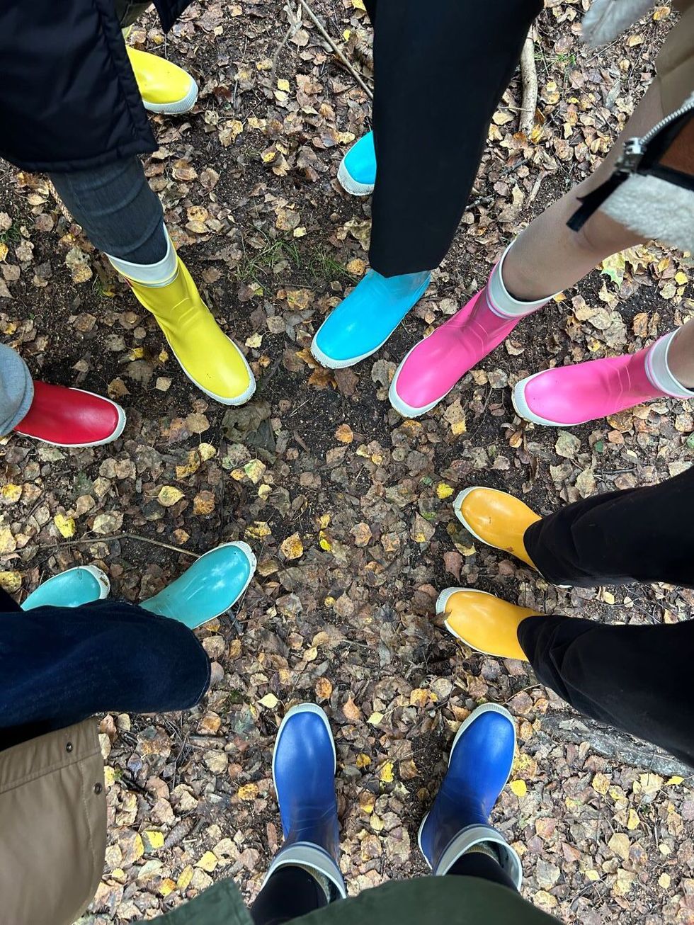 a group of people's feet