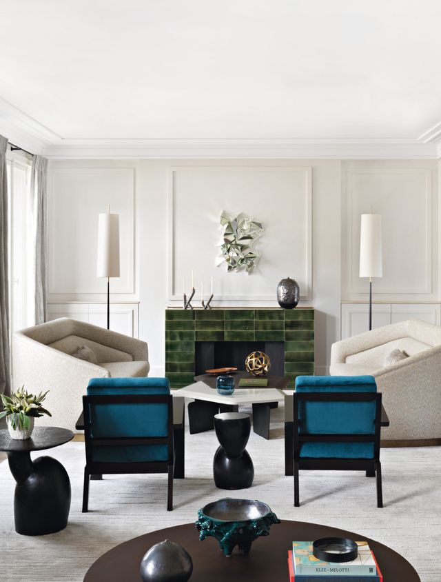 Living room, Room, Interior design, Furniture, Coffee table, Green, Table, Property, Turquoise, House, 