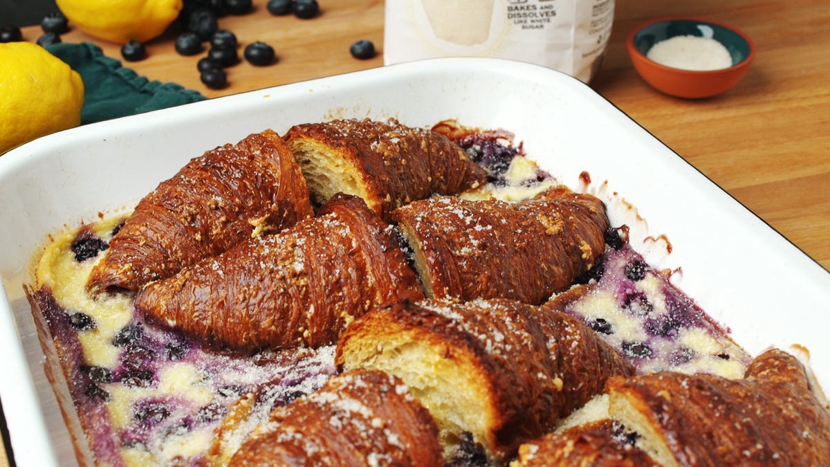 preview for A Lemon Blueberry Croissant Bake Is The Refreshingly Sweet Treat We Need RN