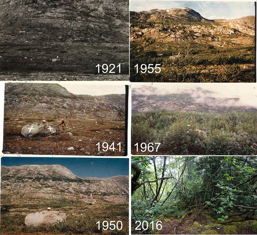 Op deze fotos is te zien hoe specifieke stukjes grond in de loop der decennia sterk zijn veranderd