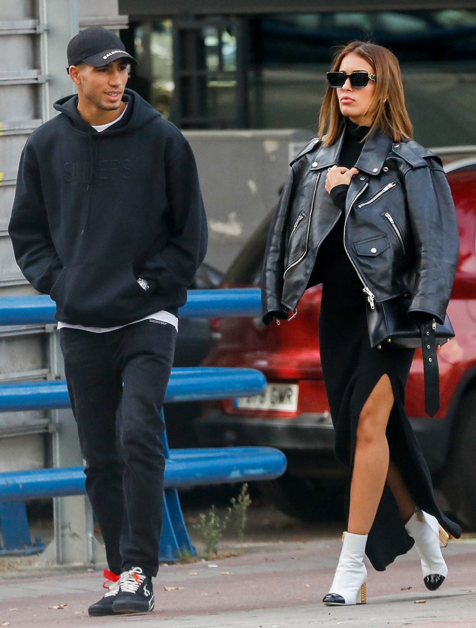 Achraf Hakimi, Hiba Abouk, Hiba Abouk y Achraf Hakimi, Hiba Abouk y Achraf Hakimi acuden a una revisión ginecológica, Hiba Abouk y Achraf Hakimi presumen de embarazo por las calles de Madrid