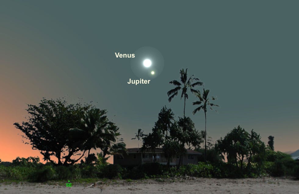 Kijk op 22 januari naar een intieme ontmoeting tussen Venus en Jupiter